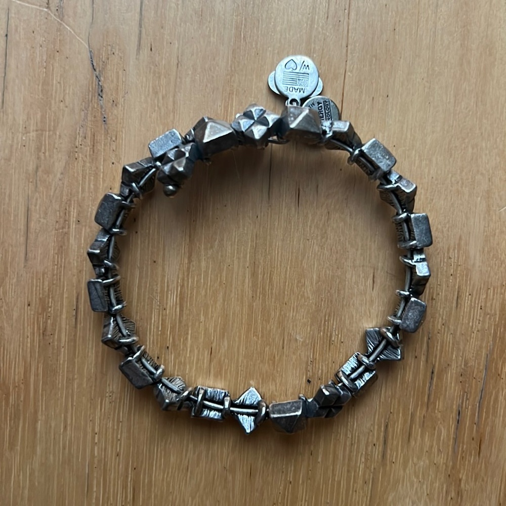 Silver studded Alex and Ani wrap bracelet